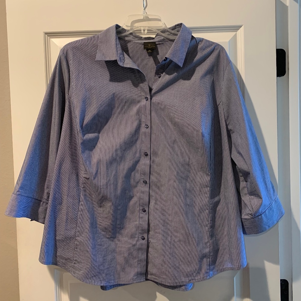 Women's Button Down Blouse, Size 3X